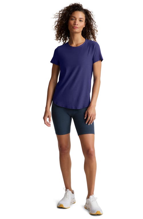Shop Beyond Yoga On The Down Low T-shirt In Eternal Blue Heather