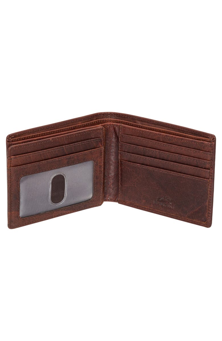 Mancini Buffalo RFID Center Wing Wallet, Alternate, color, Brown