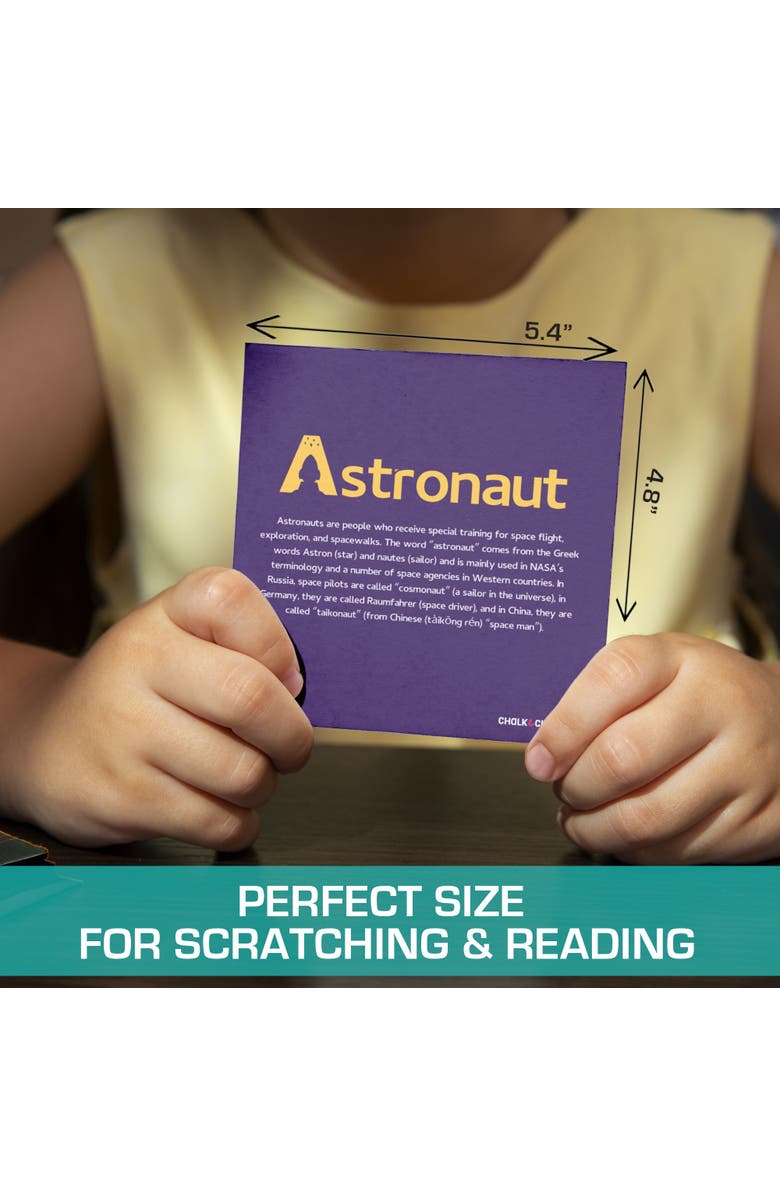 Chalk & Chuckles Scratch Art A to Z Space Adventure, Alternate, color, NO COLOR