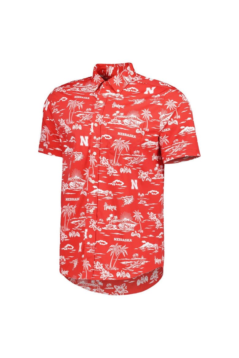 Men's Reyn Spooner Scarlet Nebraska Huskers Performance Button-Down Shirt, Alternate, color, Scarlet