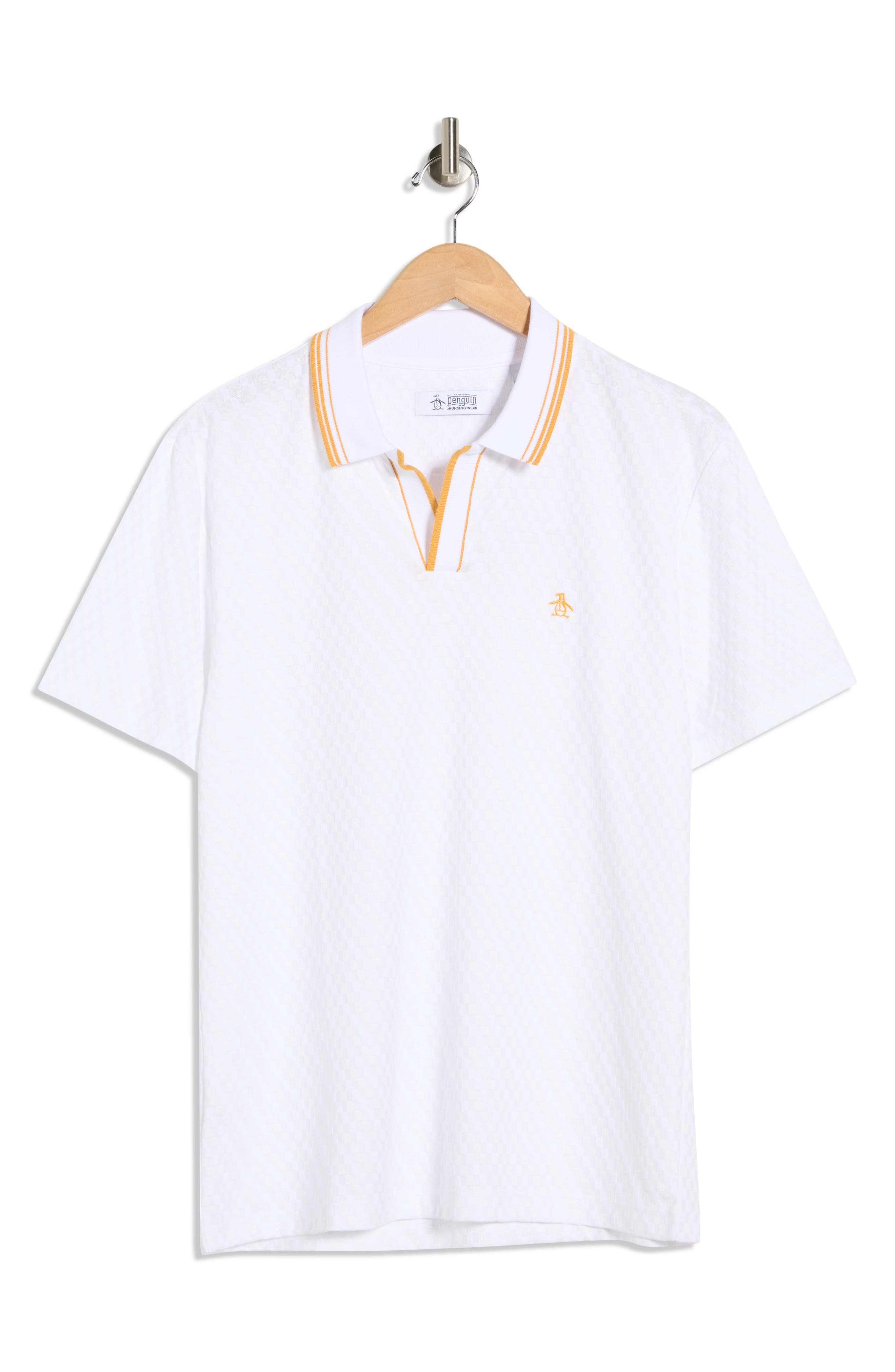 Original Penguin Textured Jacquard Johnny Collar Polo