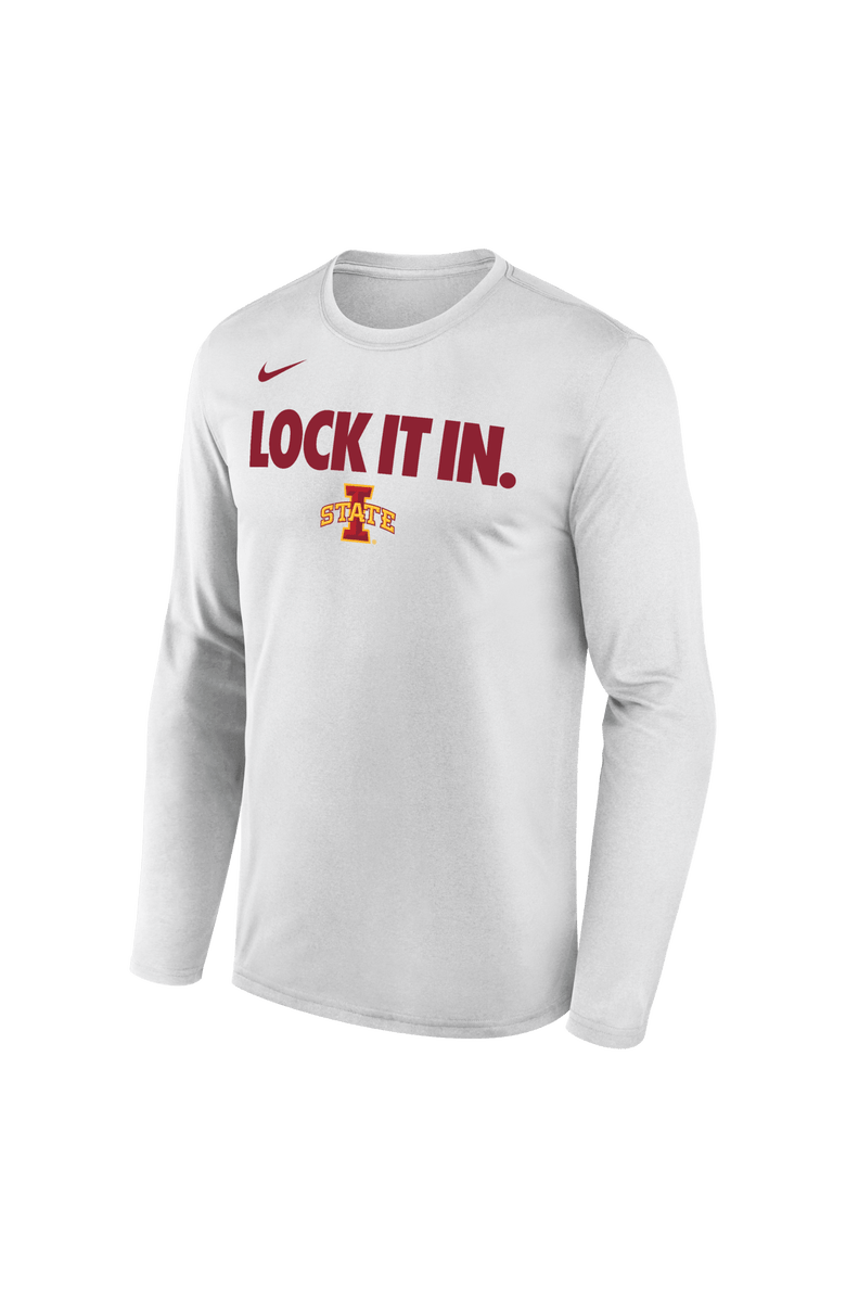 Nike Men's Nike  White Iowa State Cyclones 2026 On-Court Bench Long Sleeve T-Shirt, Alternate, color, White