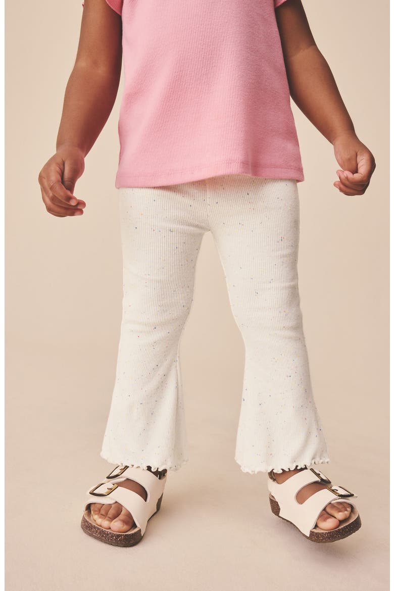 Kids' Rib Flare Leggings, Alternate, color, NEUTRAL