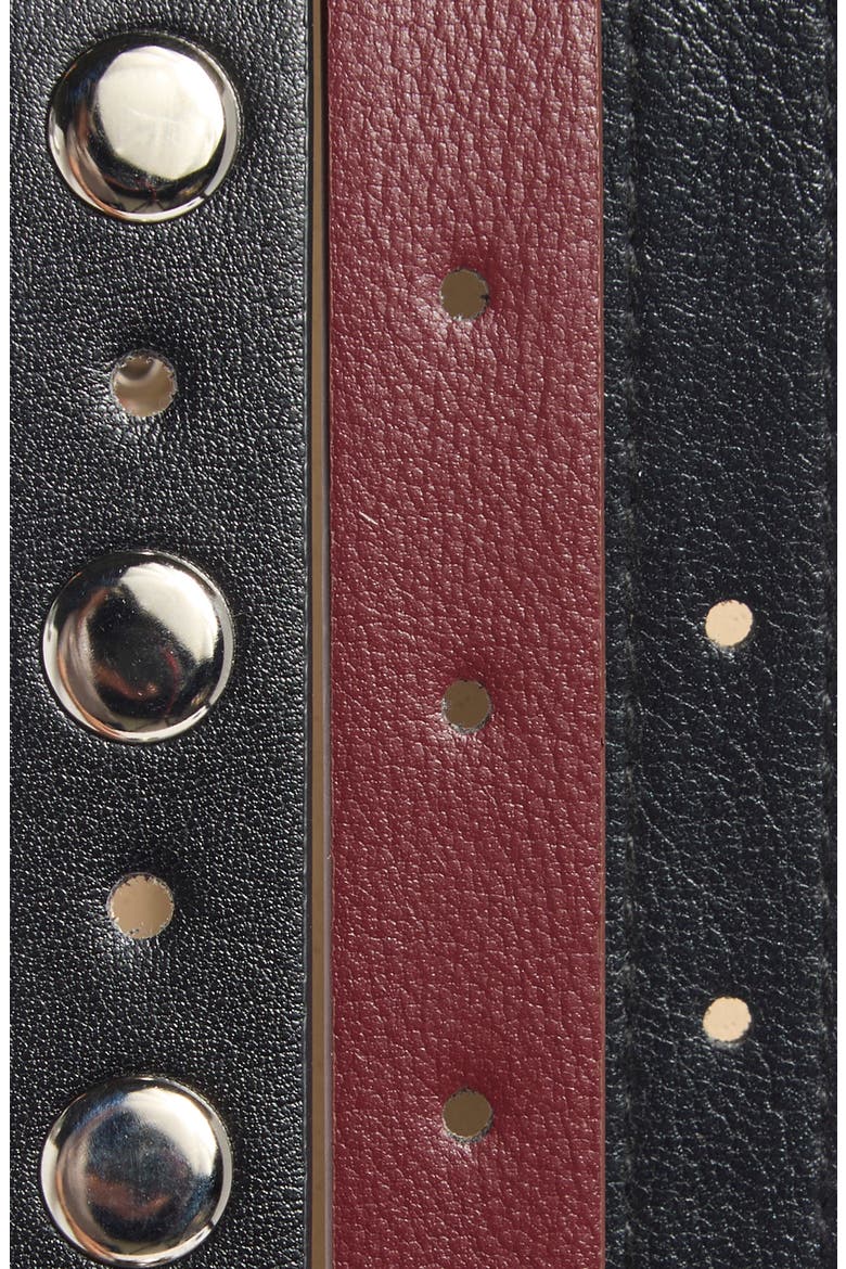 3-for-1 Faux Leather Belt Set, Alternate, color, BLACK-BORDEAUX-BLACK
