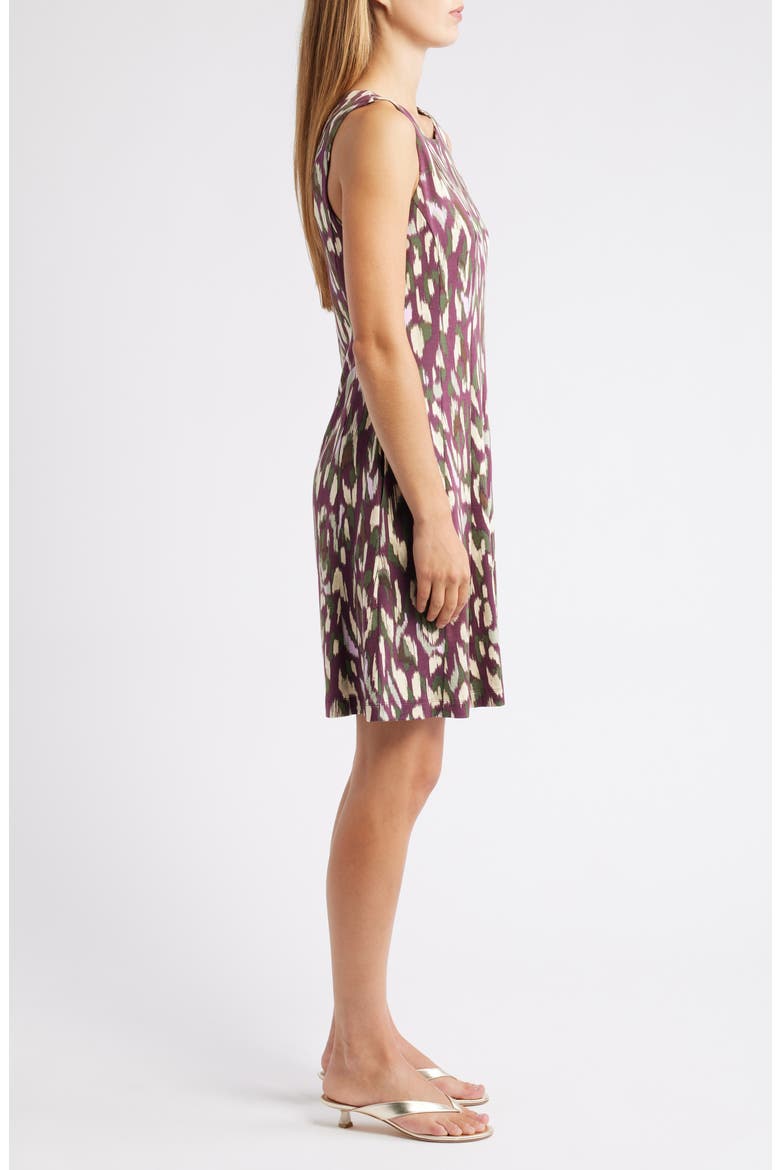 Darcy Cheetah Cove Sleeveless Fit & Flare Dress, Alternate, color, GRAPE WINE