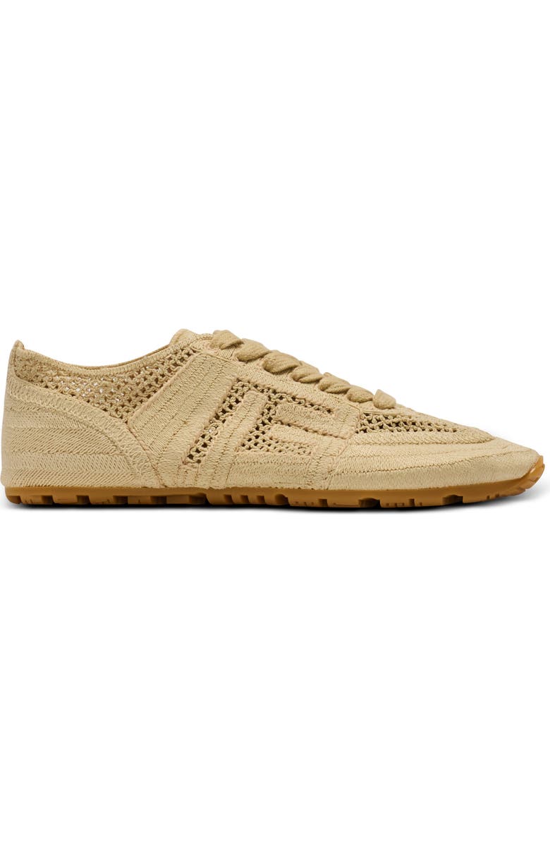 Balmain Racer 45 macramé trainers, Alternate, color, Beige