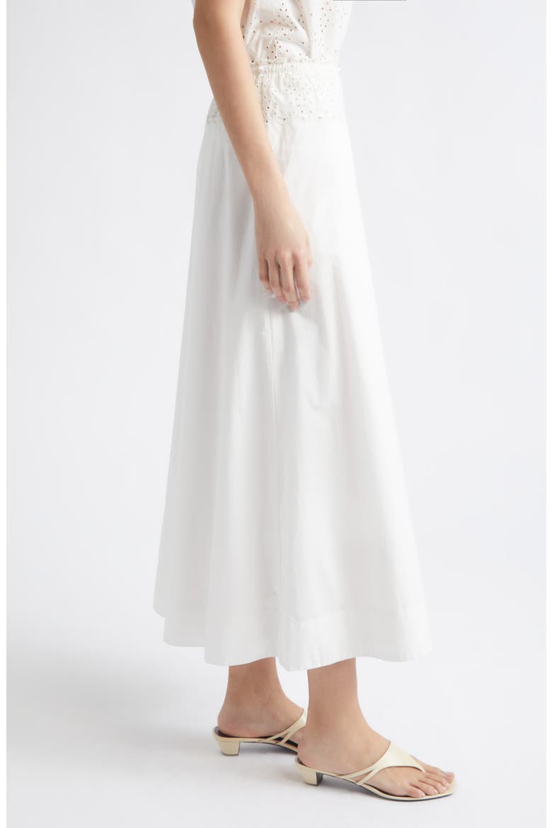 Harriet Eyelet Detail Cotton Skirt, Alternate, color, VINTAGE WHITE