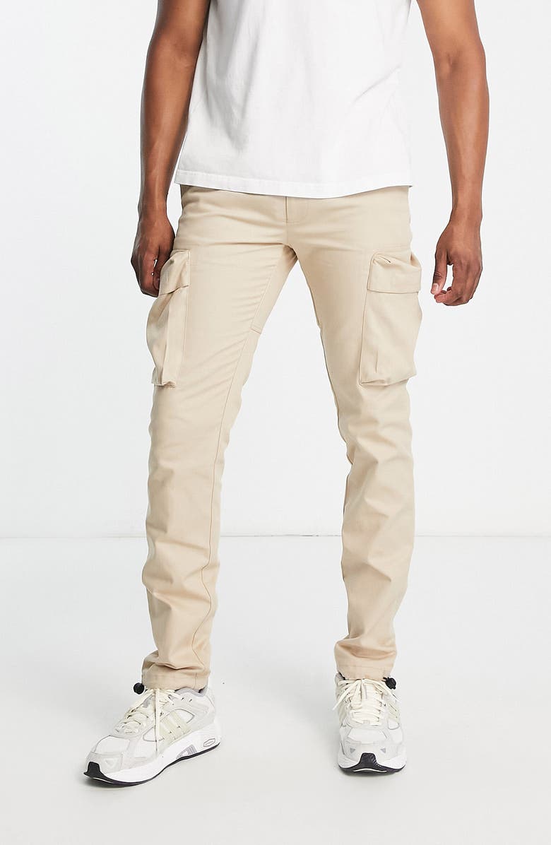 Topman Skinny Cargo Joggers, Alternate, color, 
