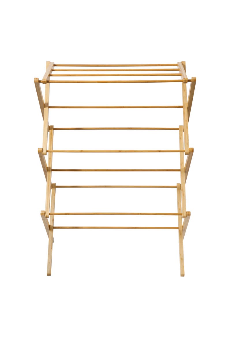 Foldable 2-Tier Collapsible Laundry Drying Rack for Indoor & Outdoor, Main, color, Natural