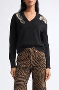 Veronica Beard Saelith Embellished Sweater