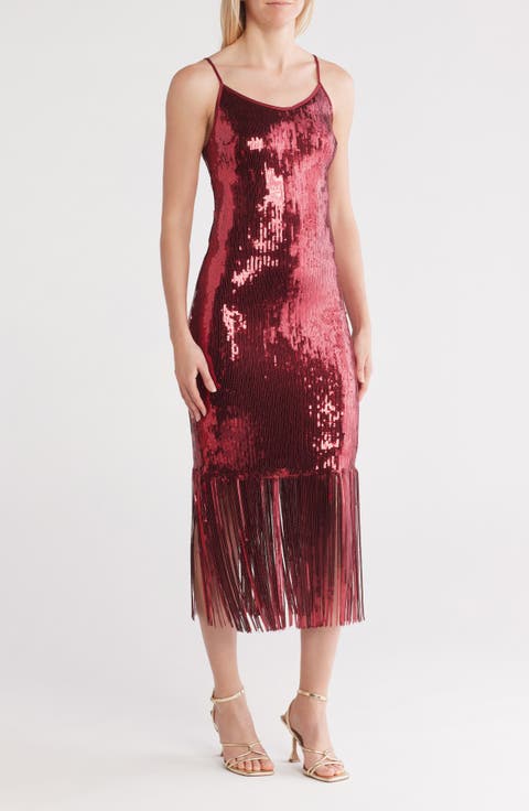 Deco Fringe Sequin Dress