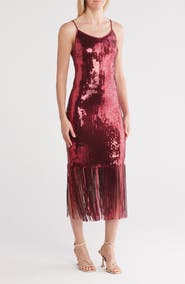 Nanette Lepore Deco Fringe Sequin Dress