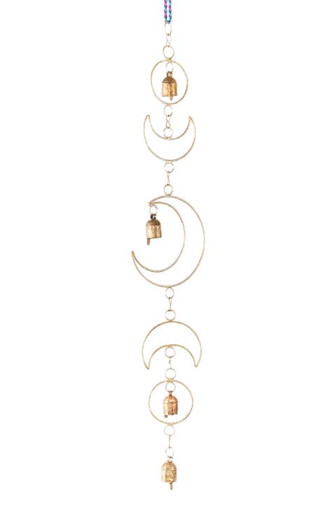 Indukala Large Moon Phase Bell Wind Chime - Home Decor