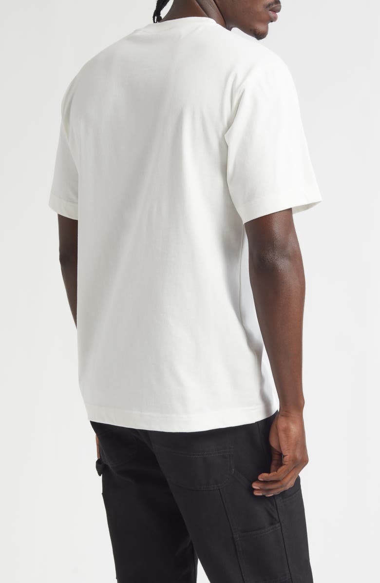 Burberry Ryan EKD Embroidered Cotton T-Shirt, Alternate, color, Chalk