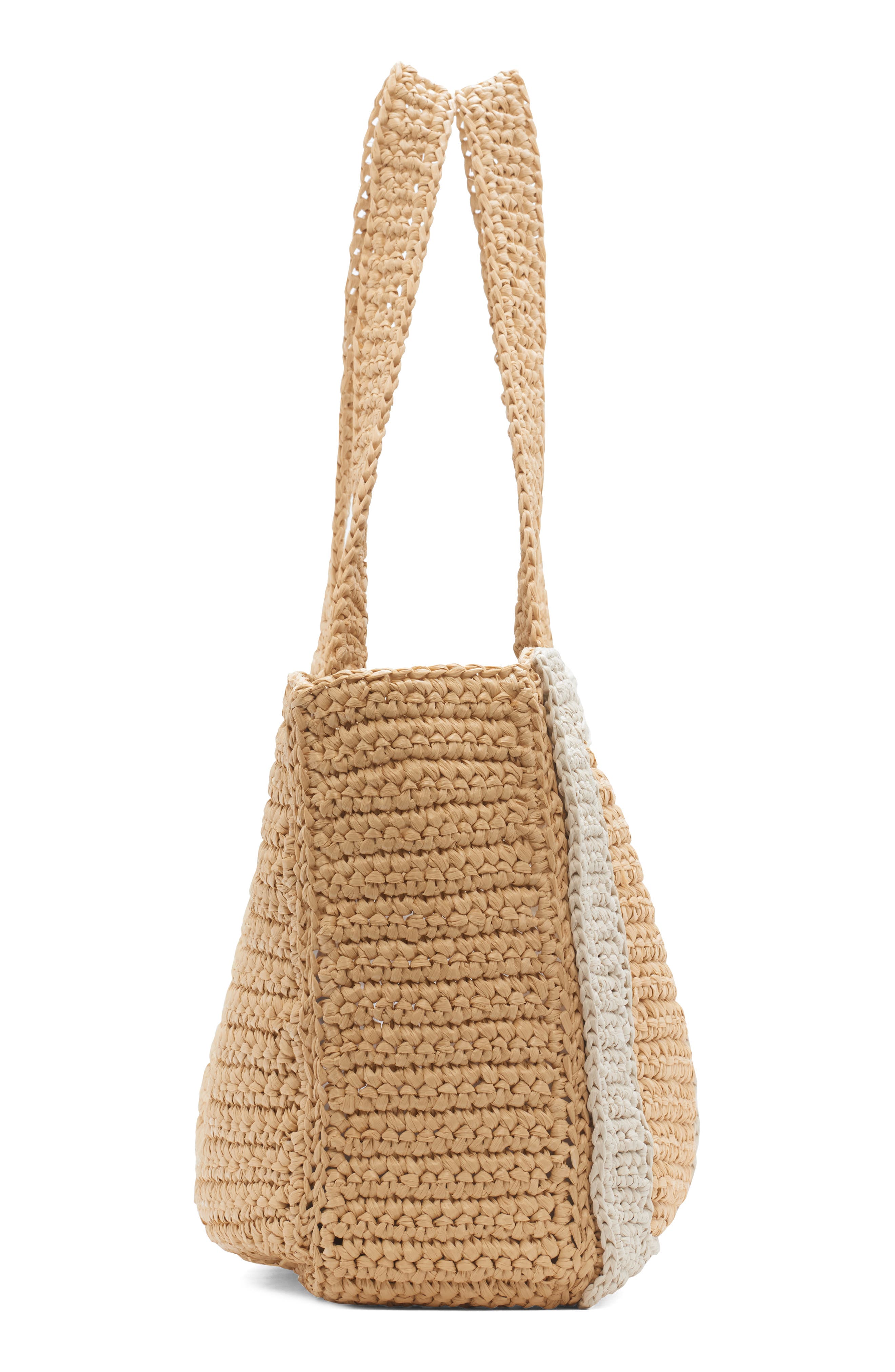 Valentino Garavani Large Viva Superstar Raffia Tote, Alternate, color, Natural