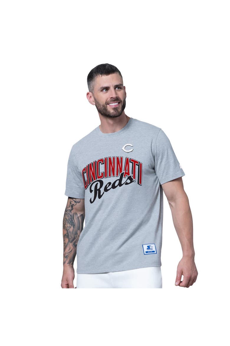 Men's Starter  Red/Heather Gray Cincinnati Reds Two-Pack T-Shirt Set, Alternate, color, Red