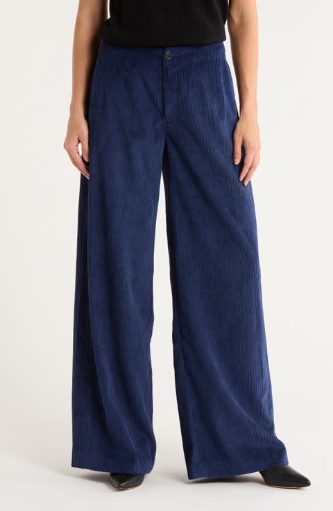 Sofie High Waist Wide Leg Corduroy Pants