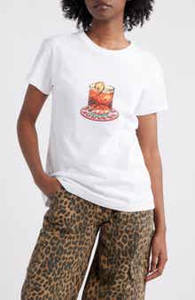 Damson Madder Negroni Shrunken Organic Cotton Graphic T-Shirt