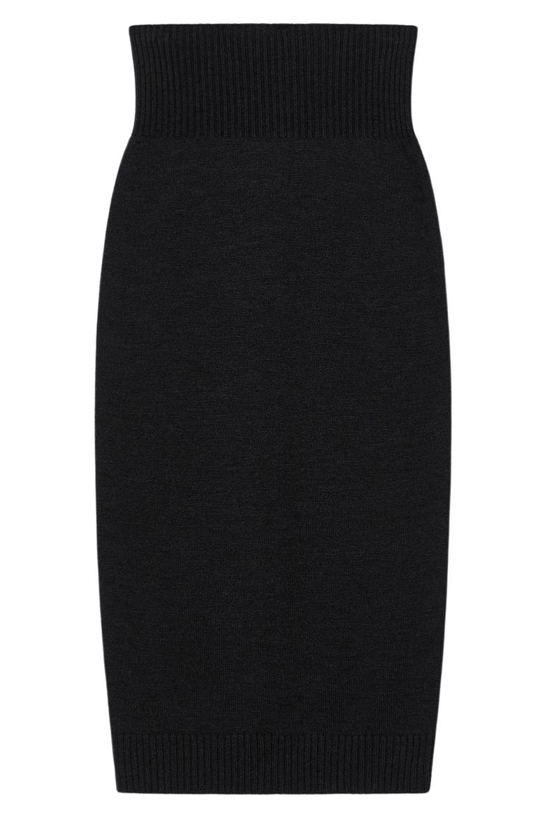 Melk Virgin Wool Midi Skirt, Alternate, color, DARK GREY