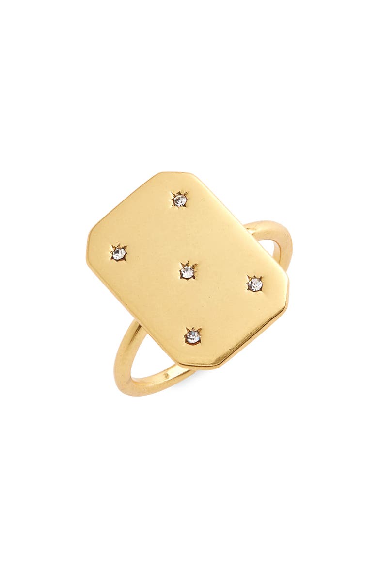 Twinkle Pavé Statement Ring, Main, color, VINTAGE GOLD