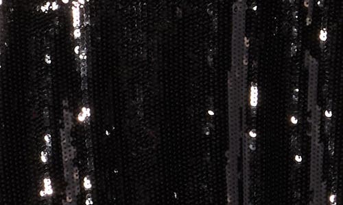 Hugo Boss Boss Emaxa Sequin Long Sleeve Minidress In Black