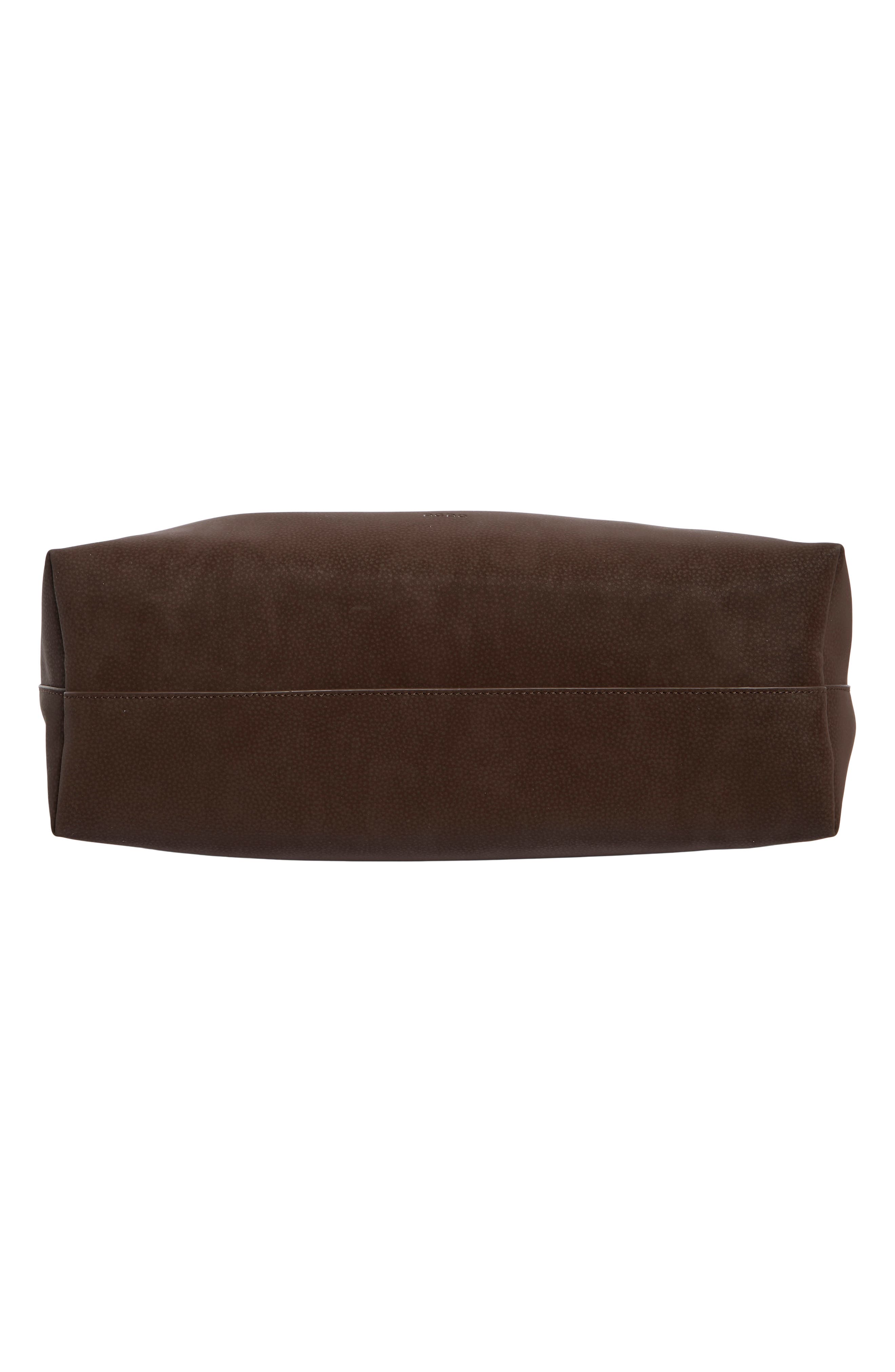 Faux Leather Top Handle Tote, Alternate, color, DARK CHOCOLATE