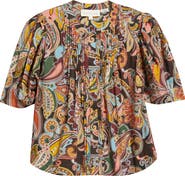 LOVE THE LABEL Maggie Pintuck Puff Sleeve Top