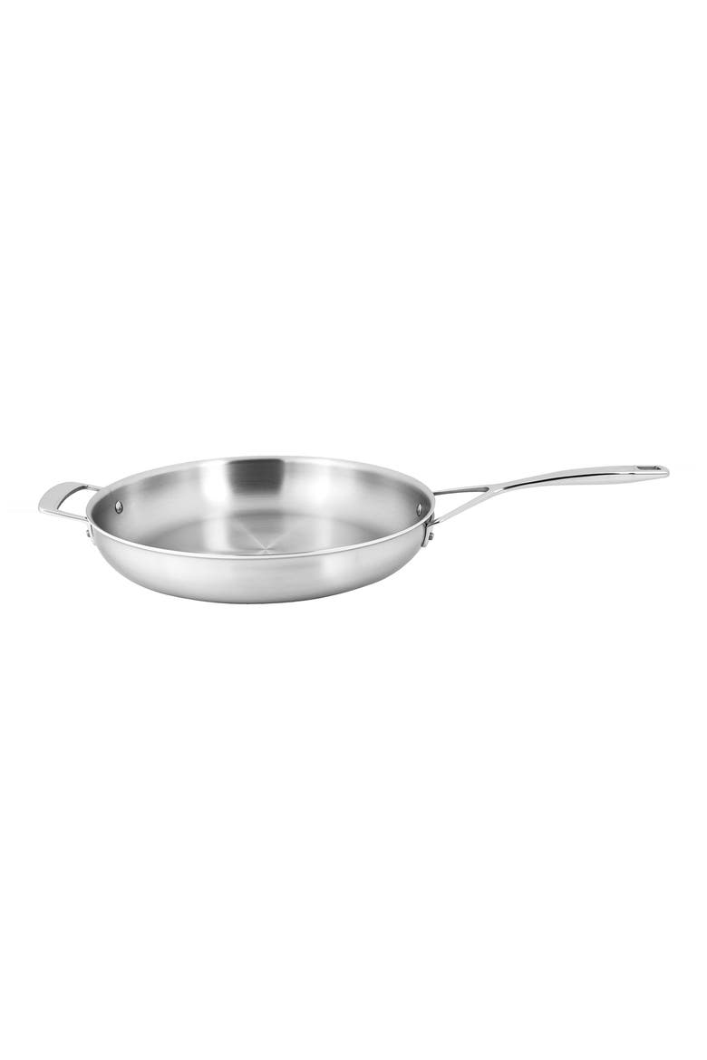 Essential 5-Ply 12.5-Inch Stainless Steel Skillet with Lid, Alternate, color, STAINLESS STEEL