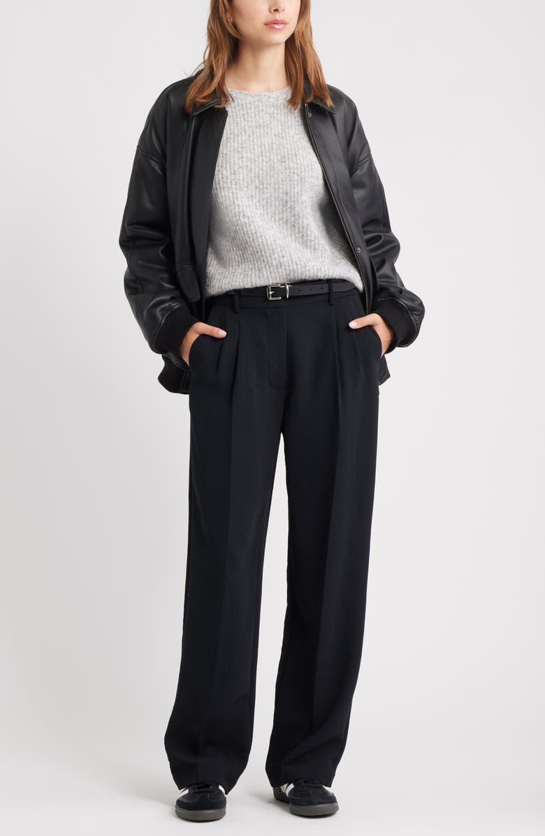 Open Edit Twist Reversible Sweater, Alternate, color, Grey Heather