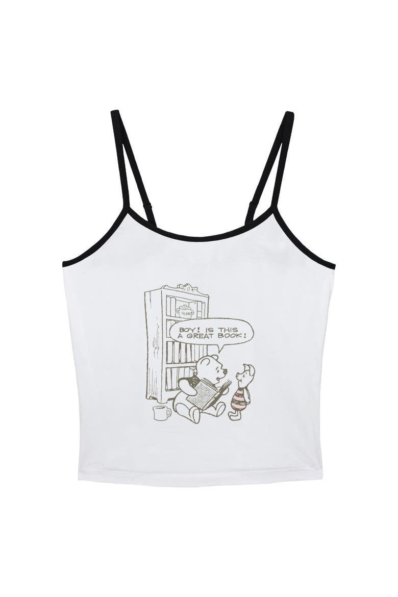 Junior's Great Book Friends Tank Top, Main, color, White