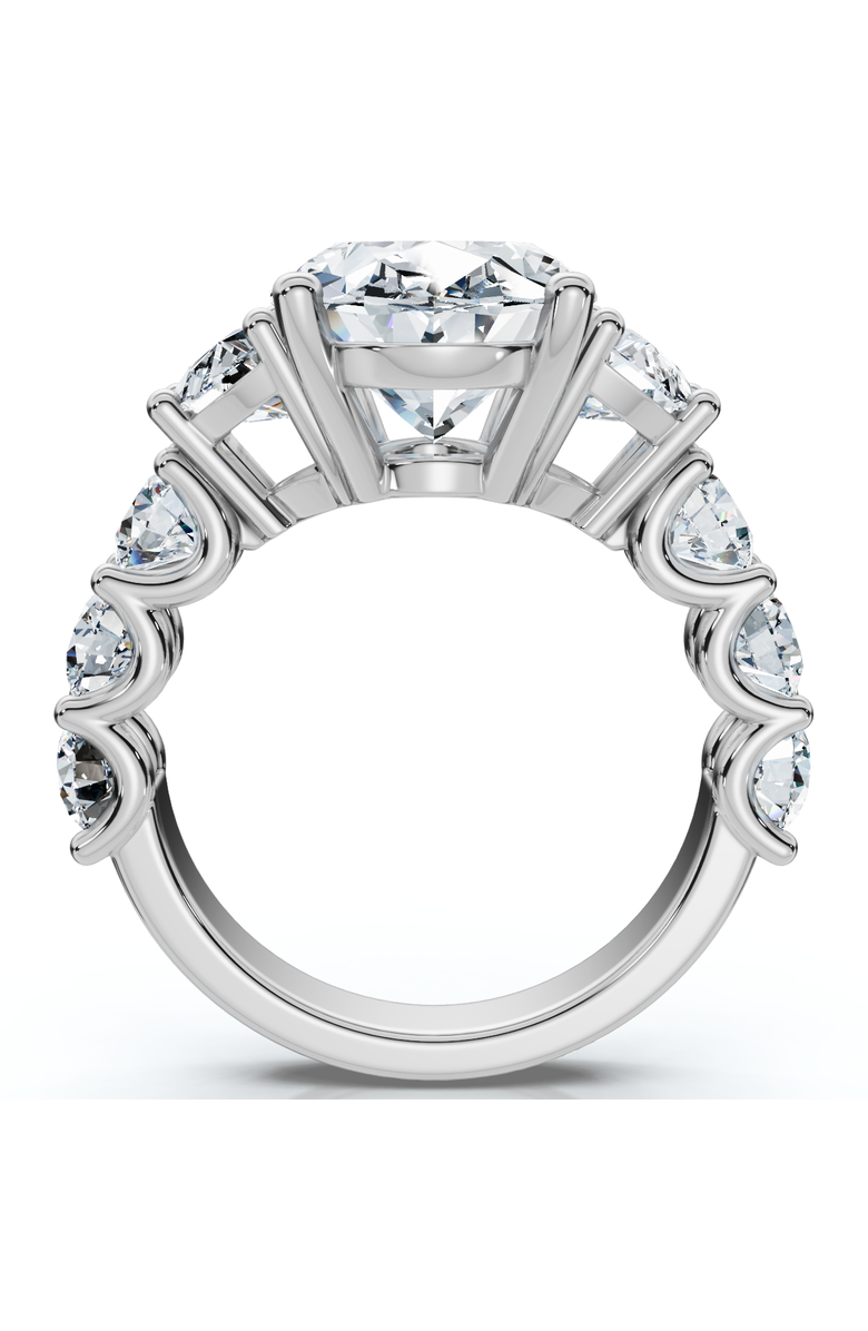 Bliss Diamond Certified 7 1/2Ct Laura Diamond Engagement Ring (5Ct Center) 14k Gold Lab Grown, Alternate, color, 14K White Gold