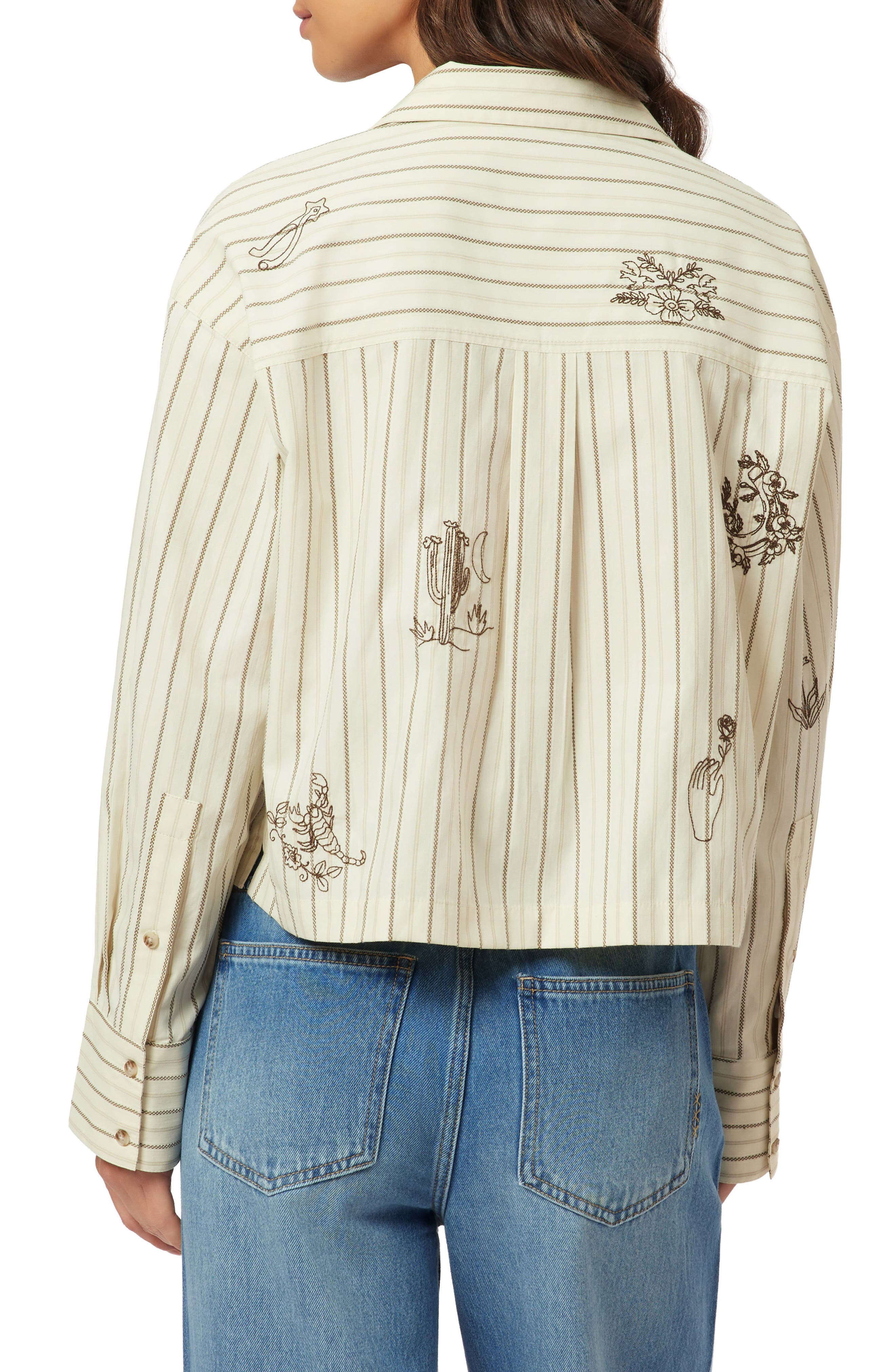 Embroidered Stripe Shirt - image 2