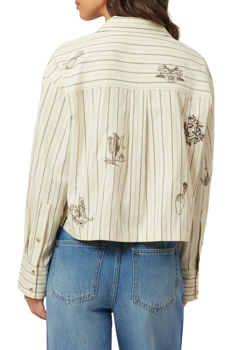 Scotch & Soda Embroidered Stripe Shirt, Alternate, color, Hot Fudge Stripe