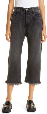 THE GREAT. The Wayne Fringe Hem Nonstretch Jeans