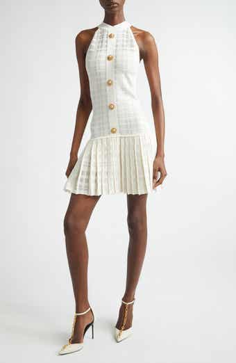 Tartan Tattoo Pleated Sweater Dress