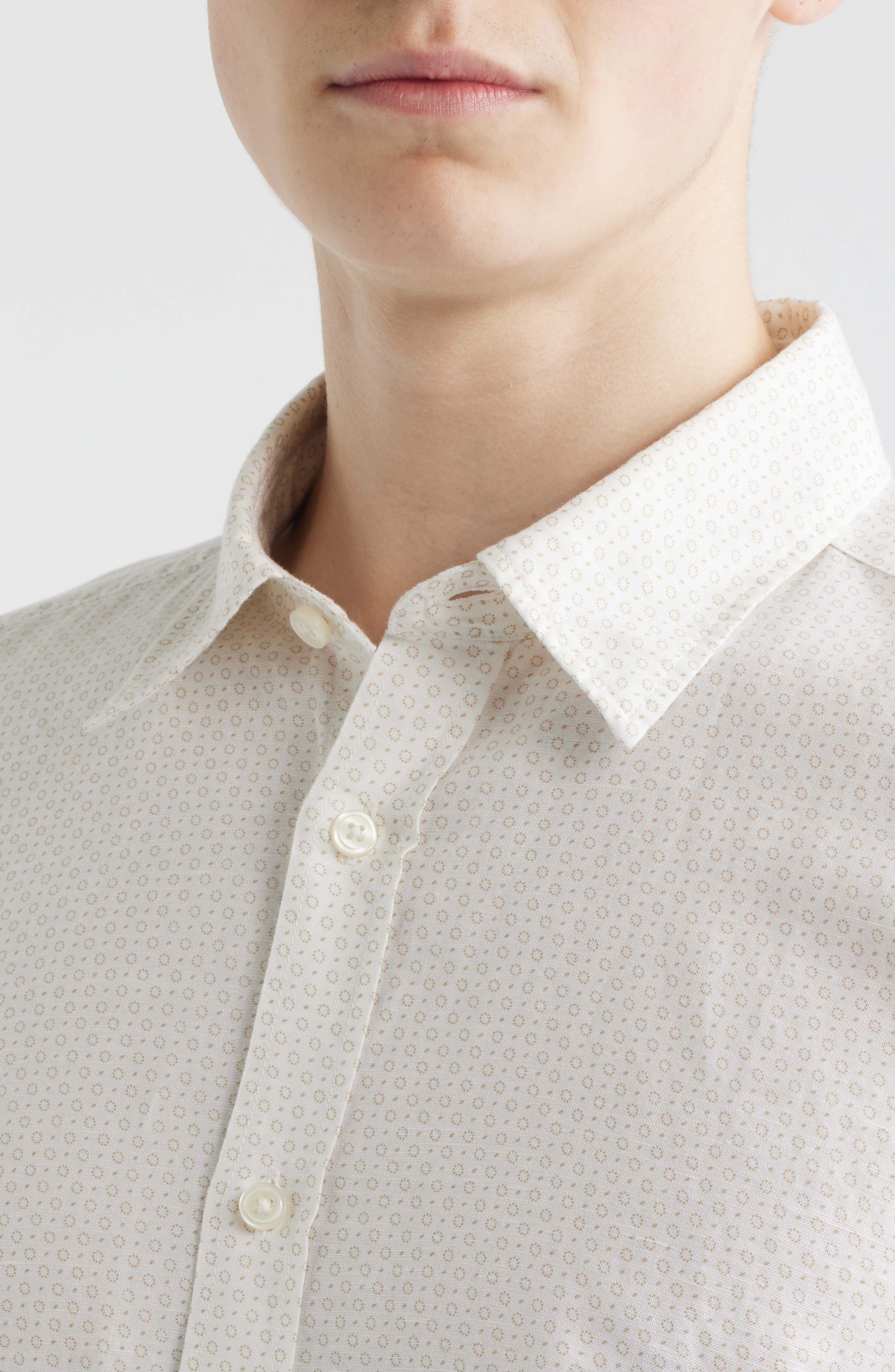 Liam Regular Fit Linen & Cotton Button-Up Shirt - image 2