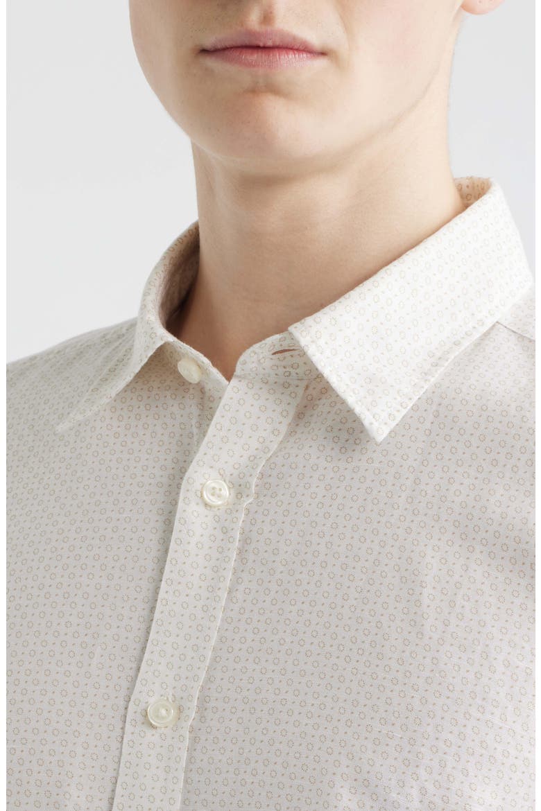 Liam Regular Fit Linen & Cotton Button-Up Shirt, Alternate, color, WHITE