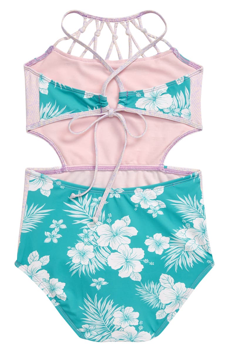 Heart and Harmony Luau One-Piece Monokini Swimsuit, Alternate, color, 