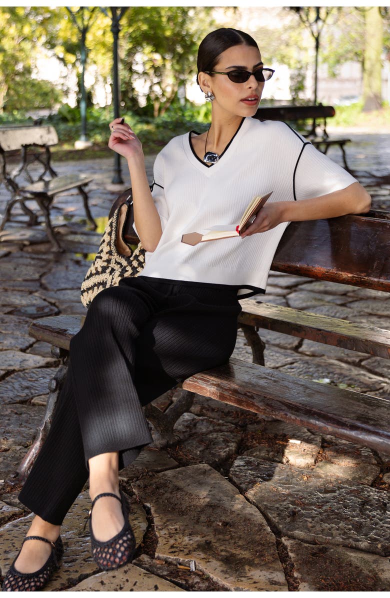 KADA The Awaken Rib Crop Pant, Alternate, color, Ink