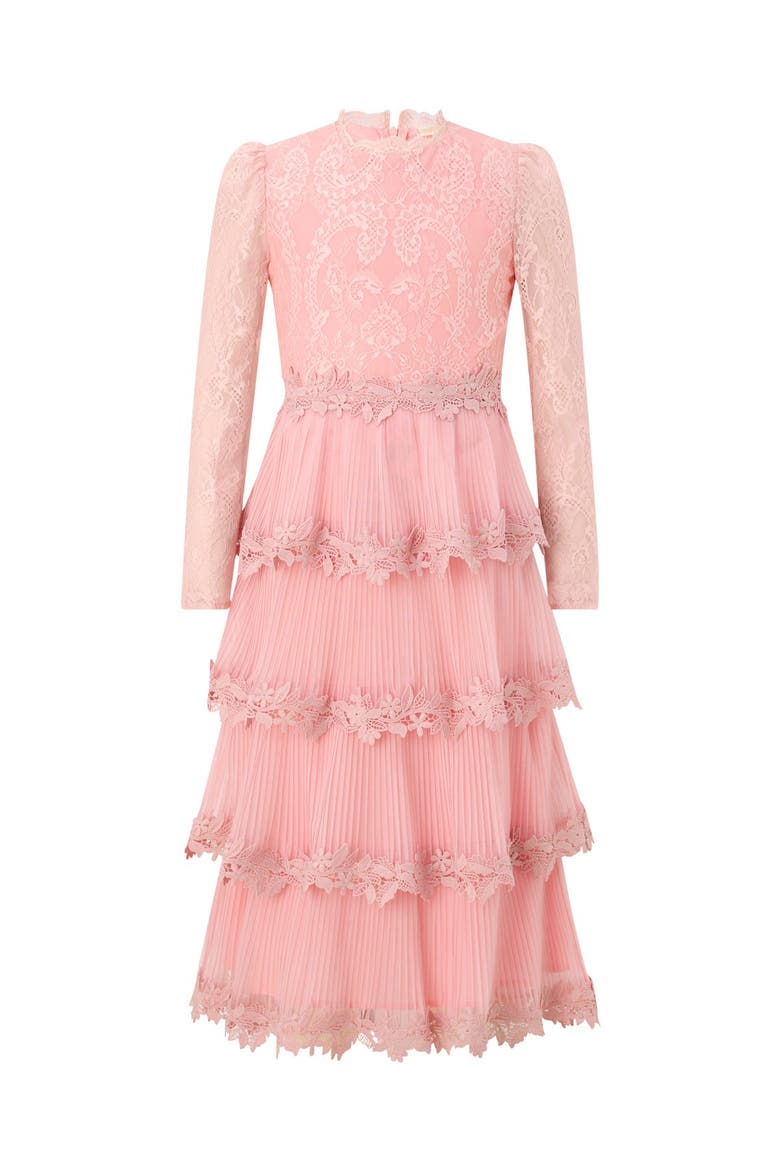 Peggy Lace Midi Dress, Main, color, Pink