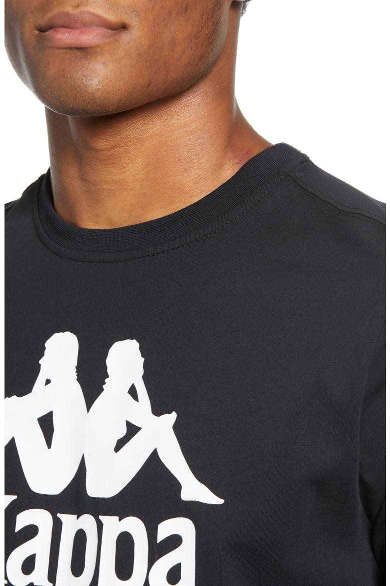 Kappa Authentic Estessi Logo T-Shirt, Alternate, color, BLACK-WHITE
