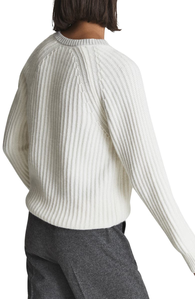 Reiss Miley V-Neck Wool & Cotton Blend Sweater, Alternate, color,