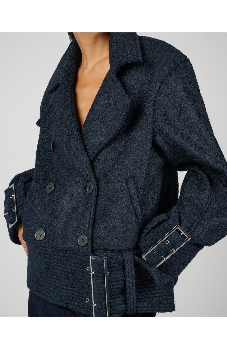 WeWoreWhat Moto Wool Jacket, Alternate, color, Dark Navy