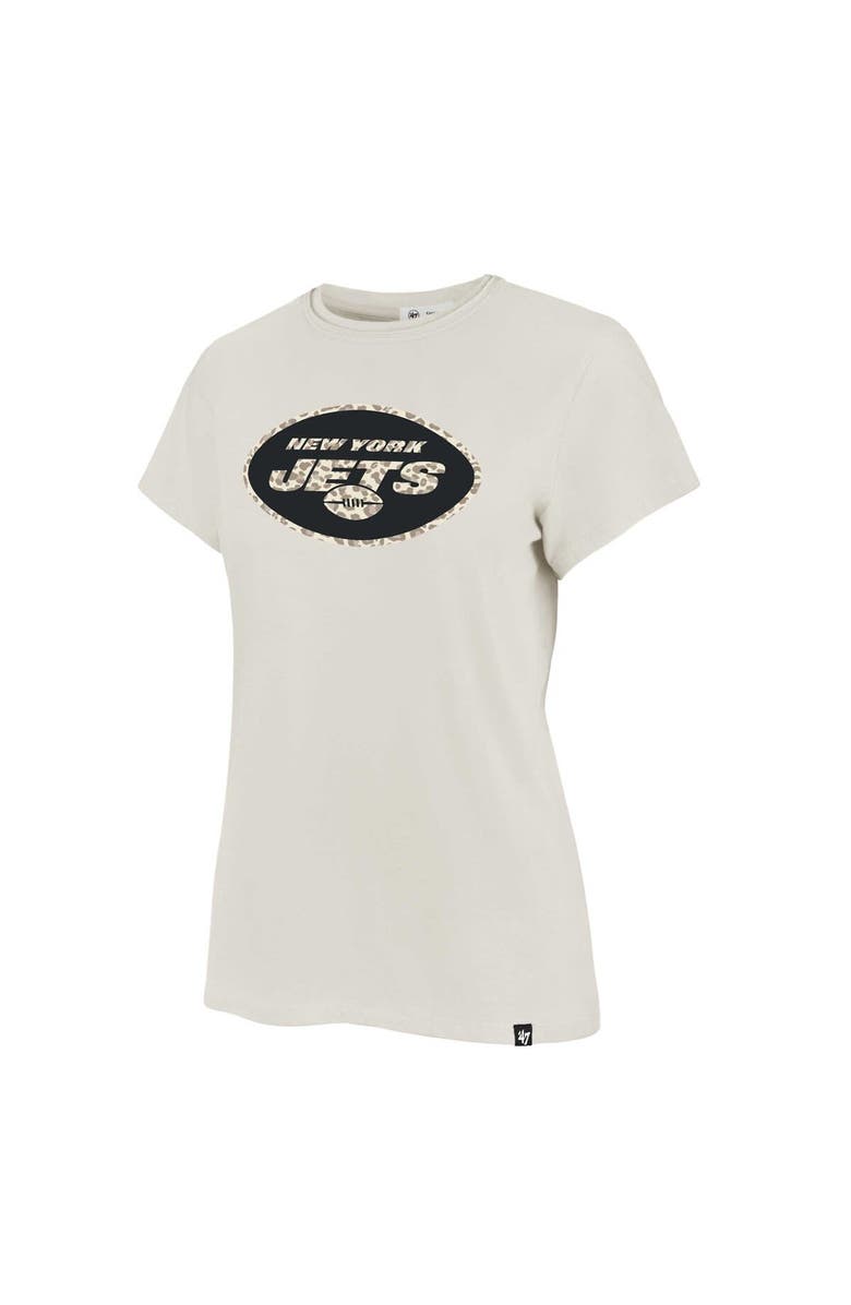 '47 Women's '47 Cream New York Jets Panthera Frankie T-Shirt, Alternate, color, Cream