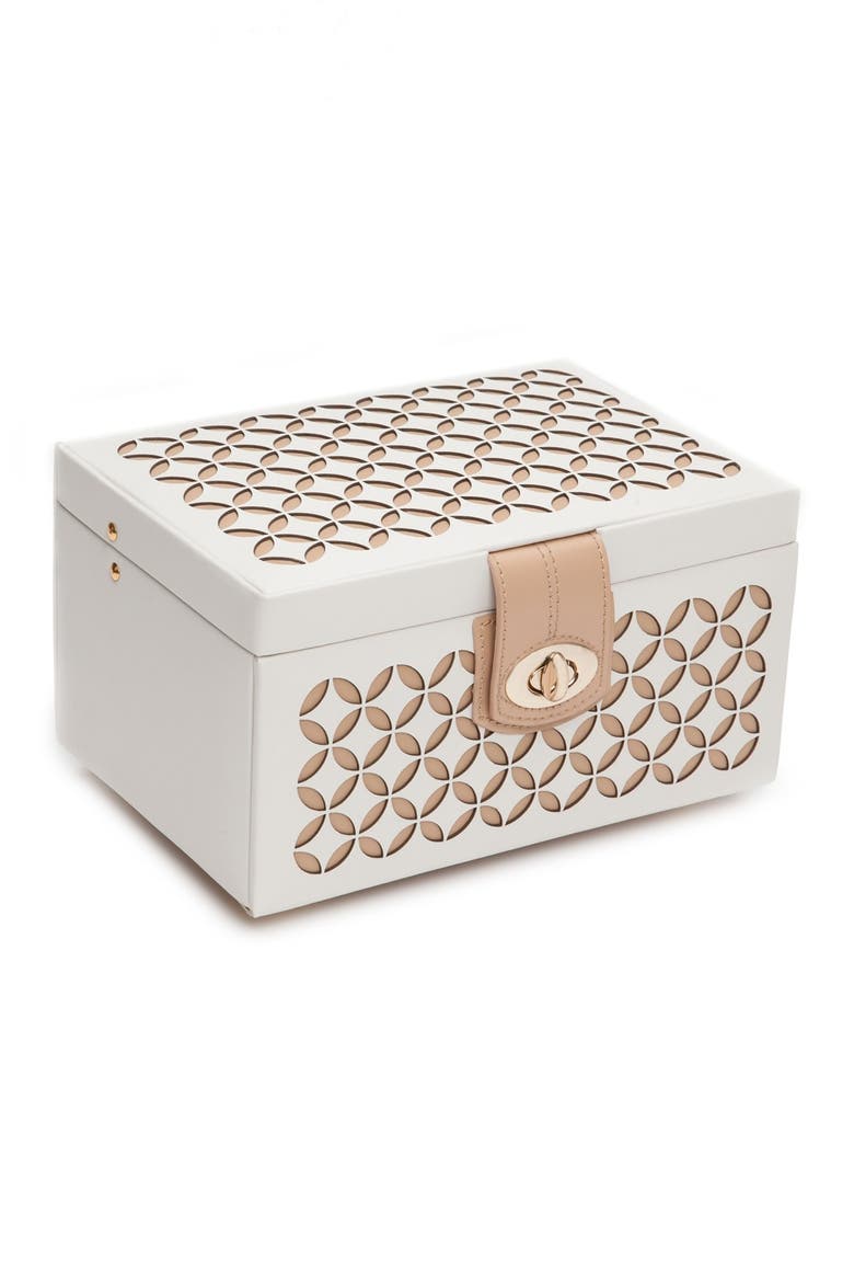 'Chloe' Jewelry Box, Alternate, color, CREAM