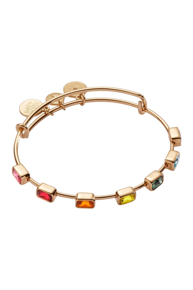 Rainbow Ombre Inline Bangle Bracelet, Main, color, Rainbow Ombre