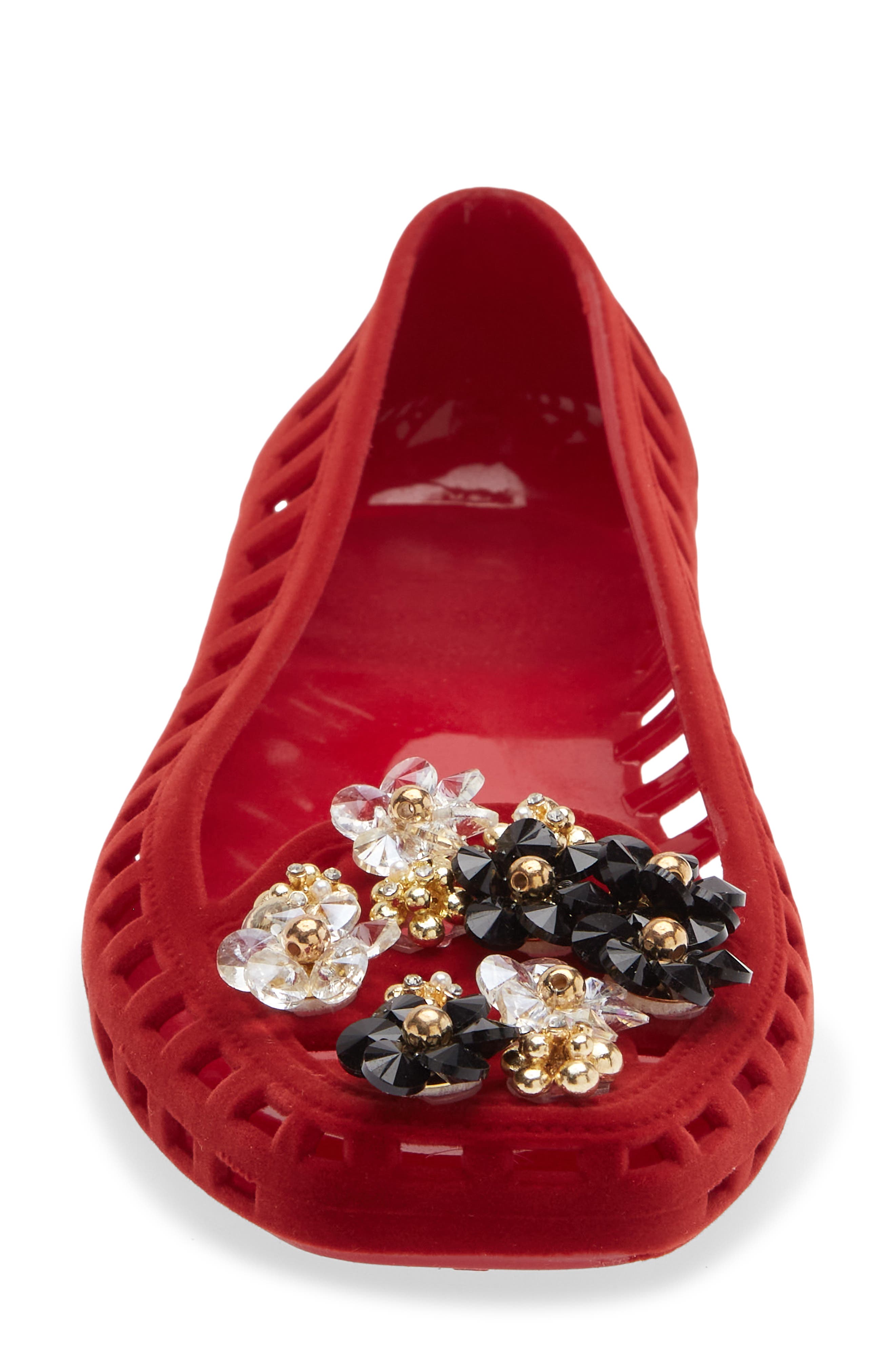 Aura Jelly Ballet Flat, Alternate, color, RED