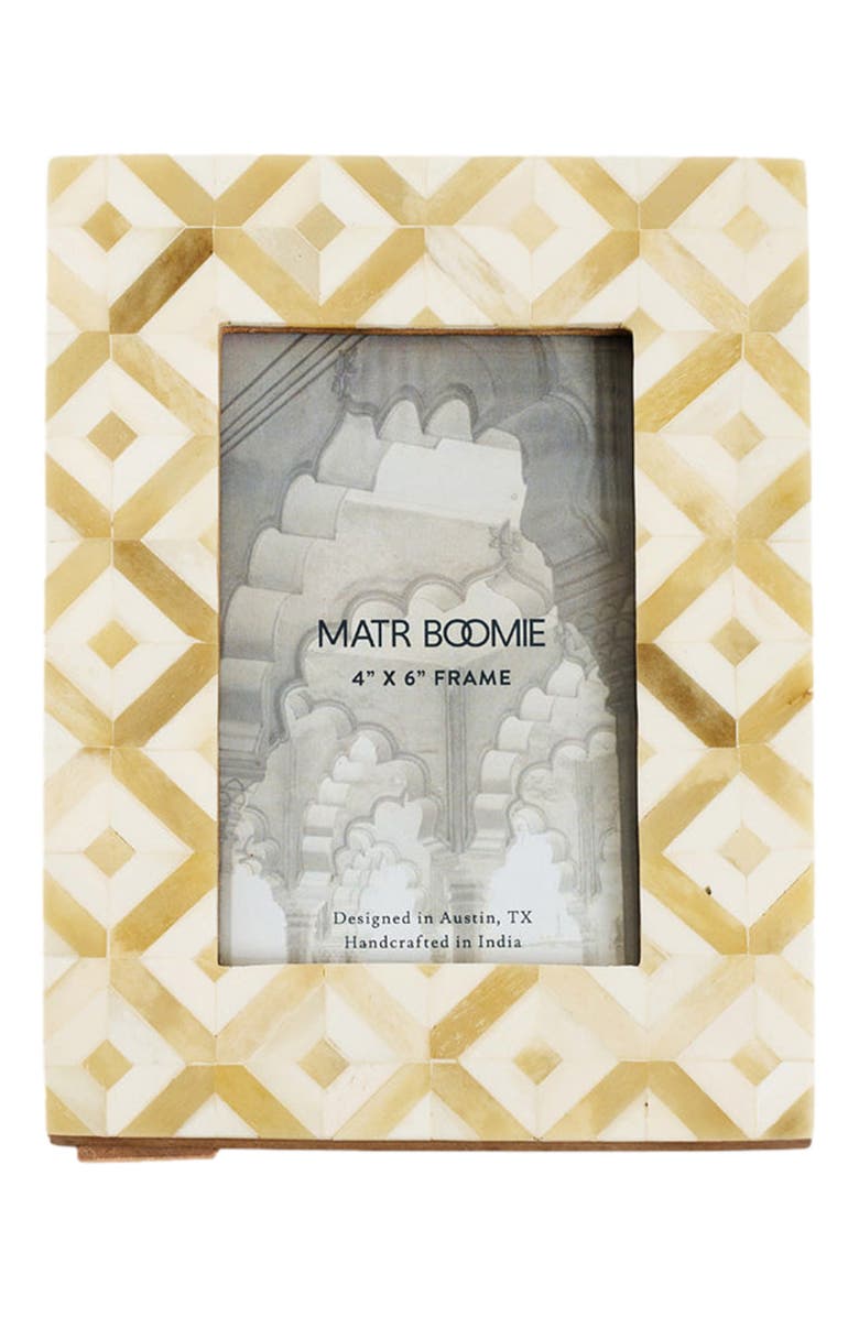 Matr Boomie Dari Sandstone Picture Frame - Hand Carved Bone, Main, color, White/Beige - Diamond