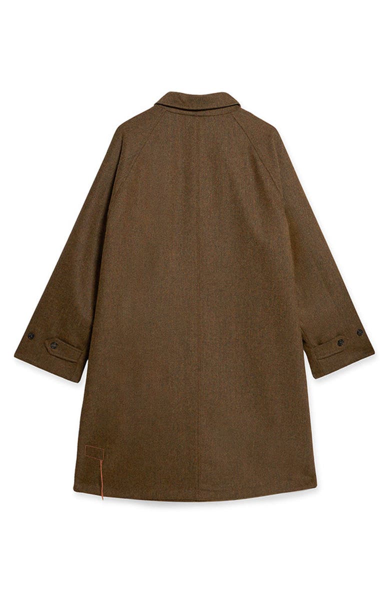 Fortela Stanford Herringbone Wool Double-Faced Single-Breasted Coat, Alternate, color, Brown