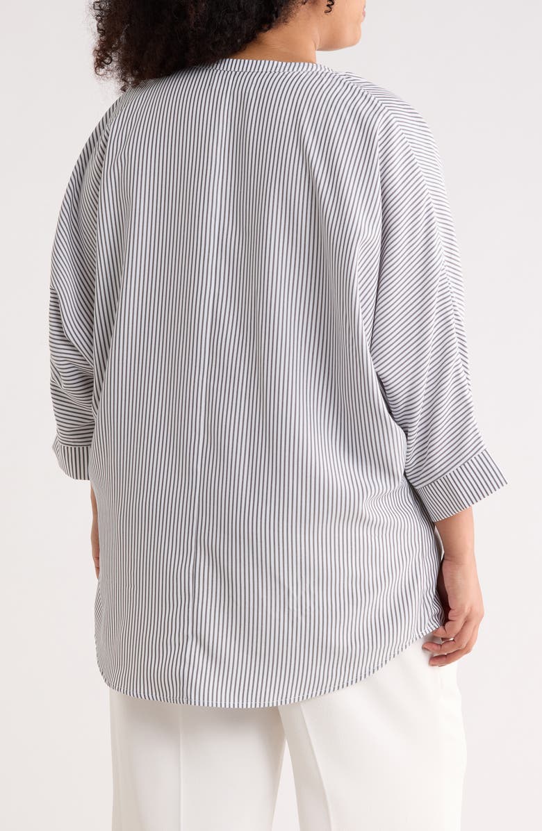 Renee C Pinstripe Tunic Top, Alternate, color, Black/ White